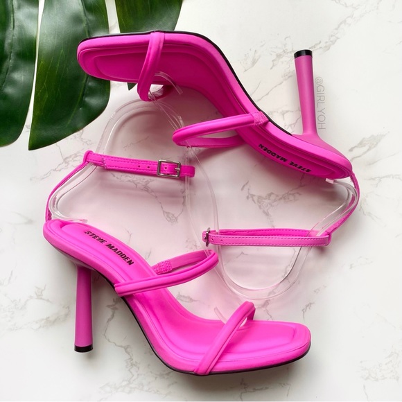 Steve Madden Shoes - NEW Steve Madden Briella Hot Pink Strappy High Heel Sandals 7